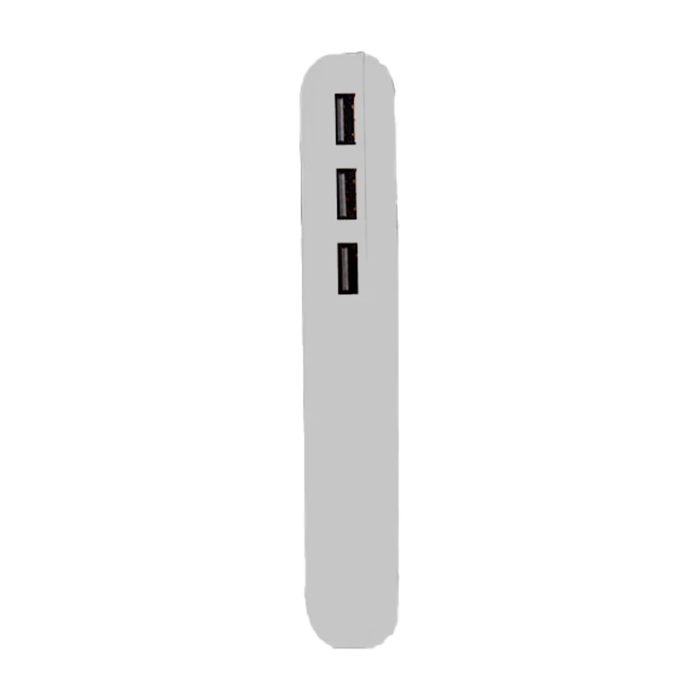 Power bank batería portátil de 20000mah con estampado de rombos + 3 puertos usb, indicador de batería y linterna, variedad de colores / pl-22