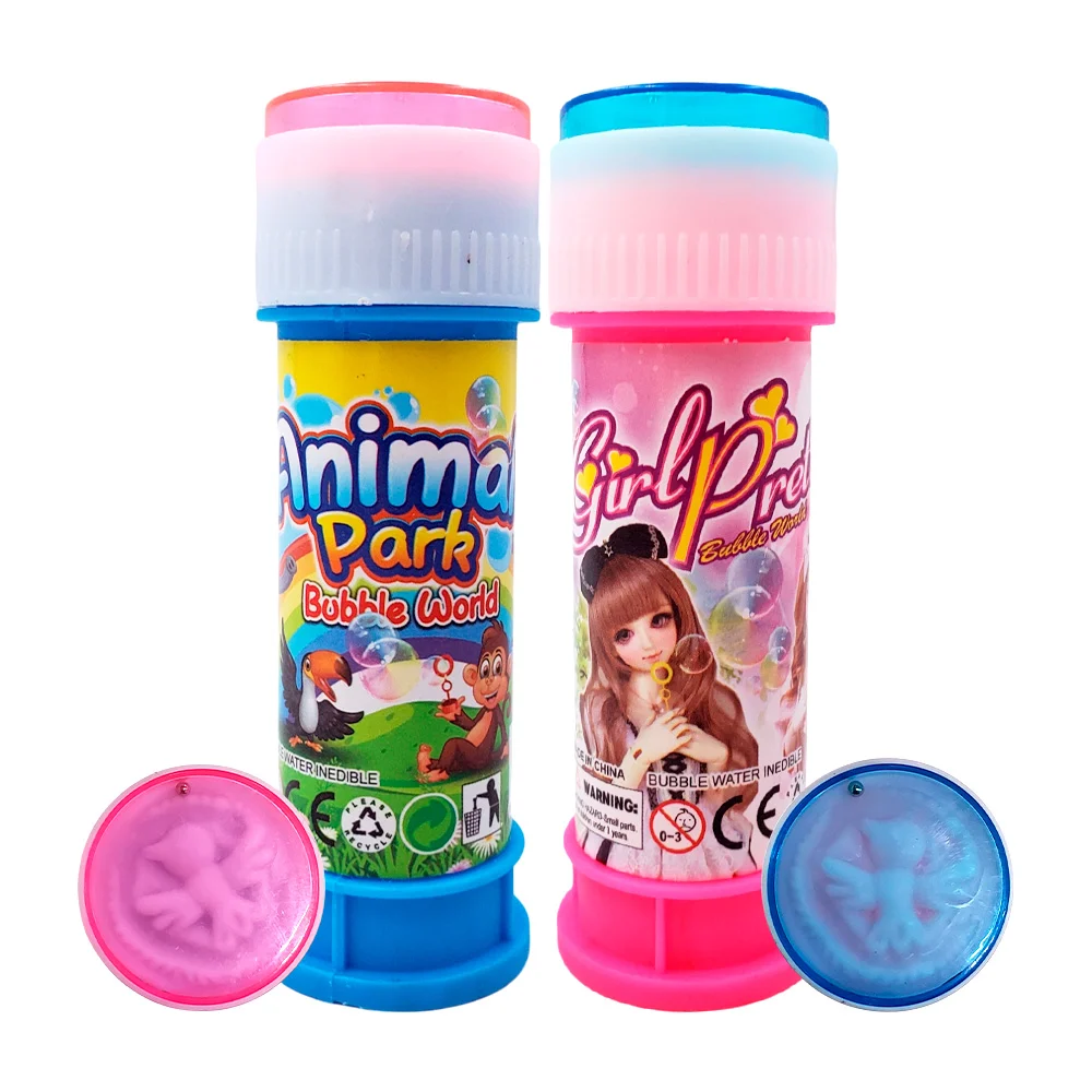 Frasco pequeño, con líquido para hacer burbujas, y tapa con diseño de laberinto, 11cm / bubble world / 5510 / 155105