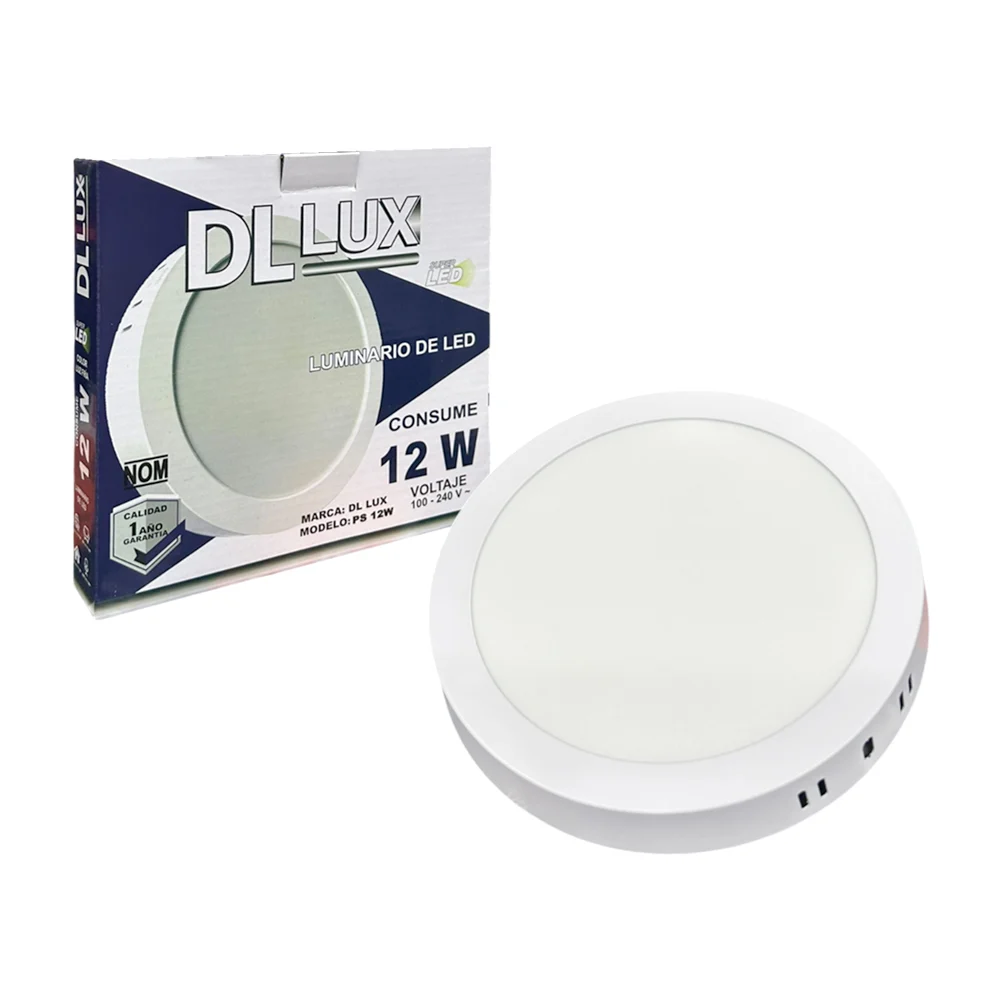 Lámpara plafón de sobreponer para interiones de 12w con luz fria / ps-12w