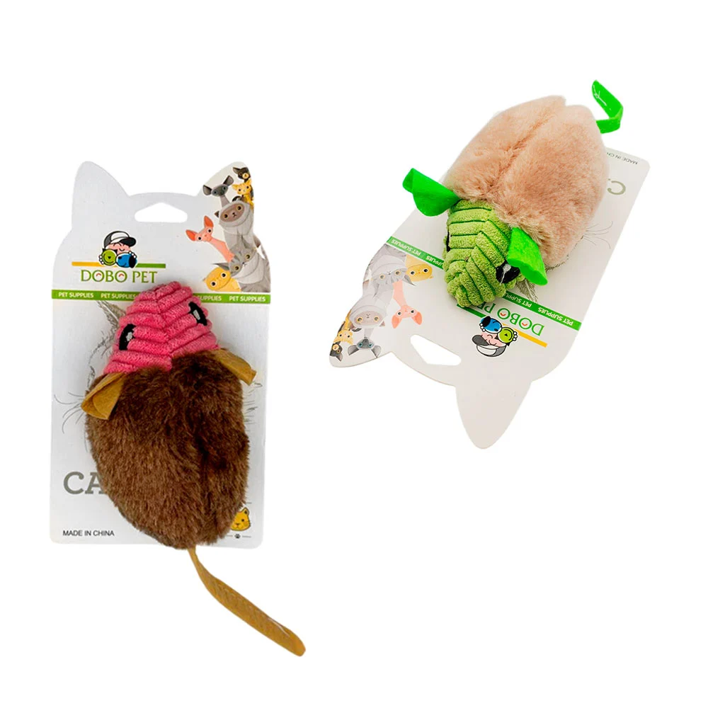 Juguete afelpado con diseño de ratón para mascota, variedad de colores / ps4407