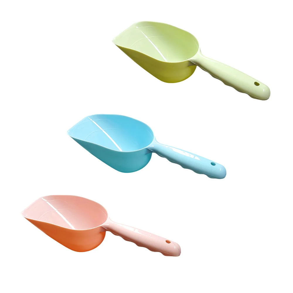 Pala medidora de plástico para mascotas, medida de 1/2 y 1cup, 24x8cm, variedad de colores / bomeipet / 18-0081