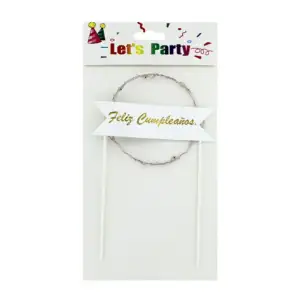 1pza Cake topper con letrero feliz cumpleaños y mini serie de luz / l…