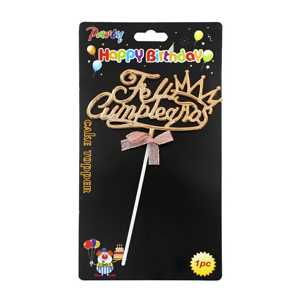 1pza Cake topper feliz cumpleaños o te amo para decoración de pastel, variedad de diseños / party happy birthday