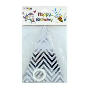 Banner banderín triangular con efecto metálico, variedad de diseños /…