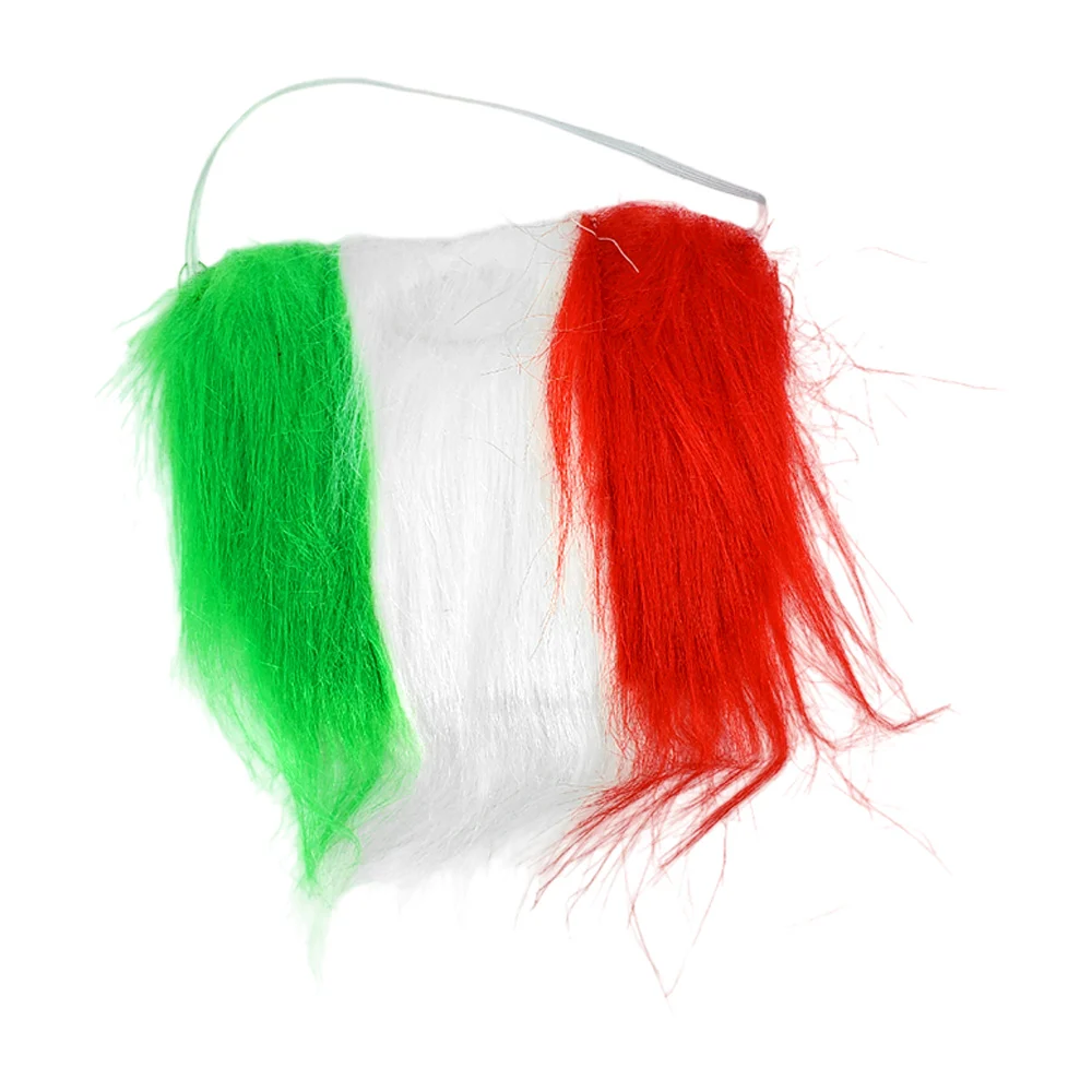 Barba falsa tricolor para fiesta / beard and mustache / pt10754