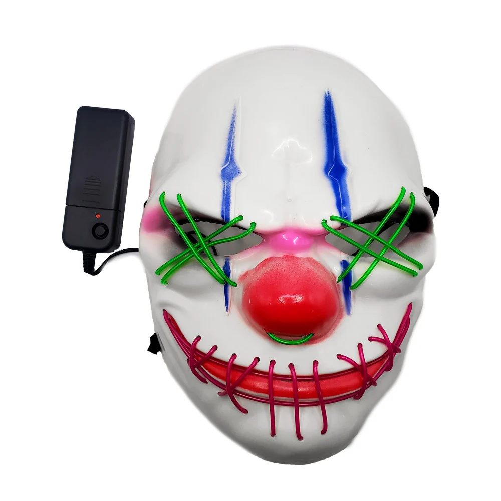 1pza Mascara led con diseño de payaso, variedad de colores / pt10787