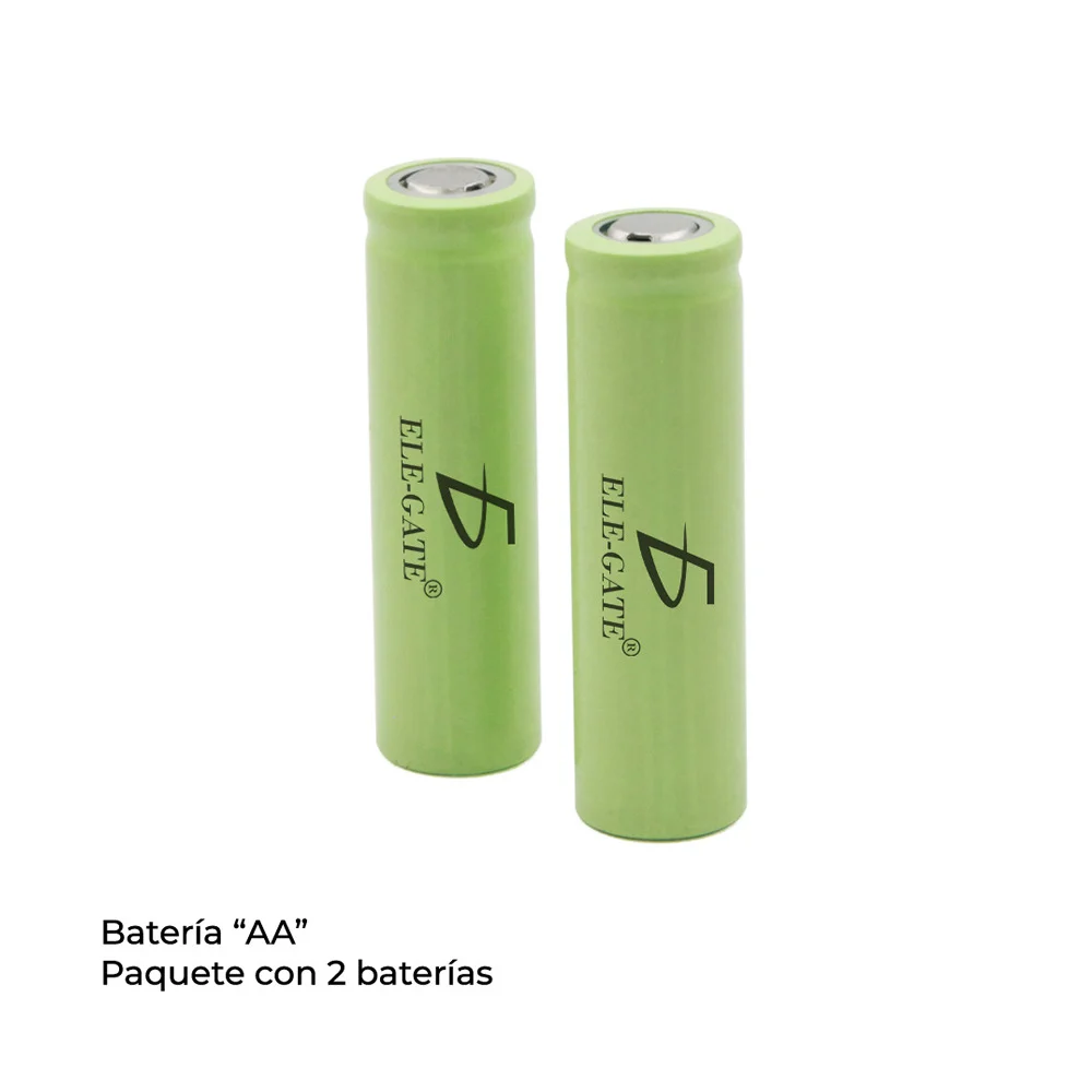 Paquete de 2 pilas recargables ele-gate de 2200mah 3.7v / pw.14500x2 / pw.14500