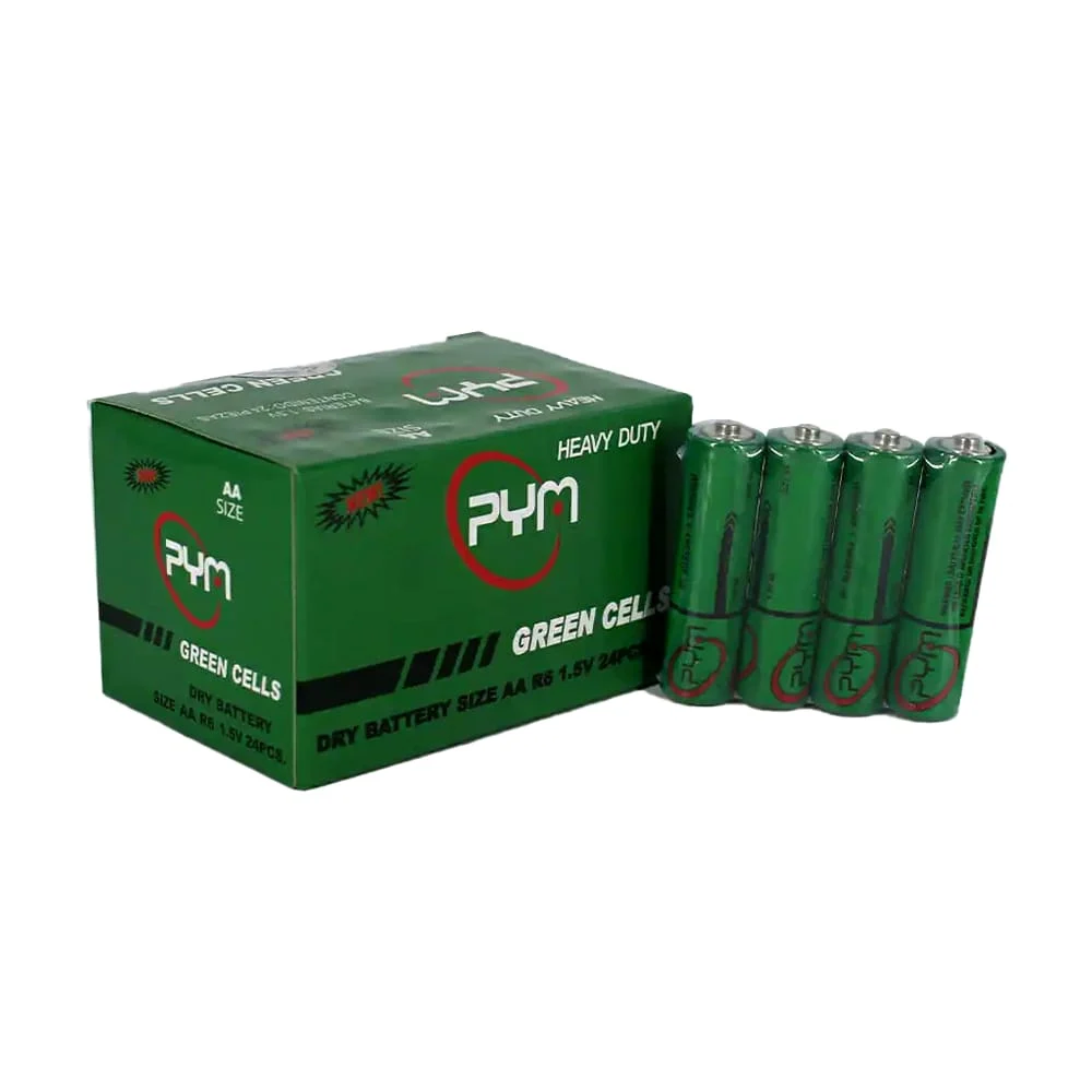 Caja con 24 pilas aa pym 1.5v / heavy duty pym