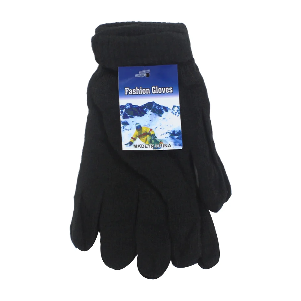 Par guantes infantiles afelpados de tejido diseño liso fashion gloves, variedad de colores / q-2-2