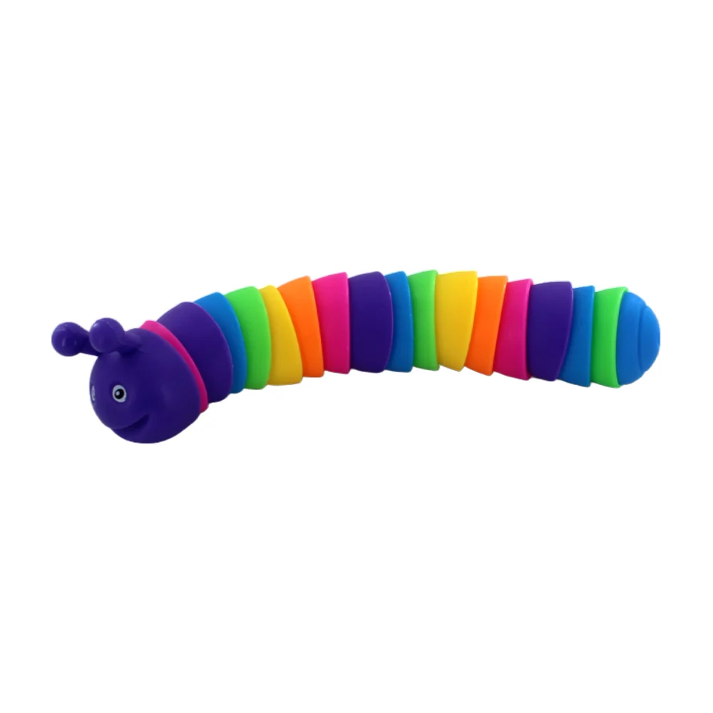 Juguete interactivo en forma de gusano multicolor, variedad de colores / q037