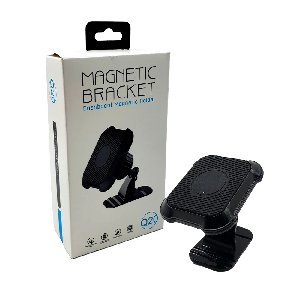 Soporte magnético de coche pata teléfono con pegamento adherible para tablero / magnetic bracket / q20