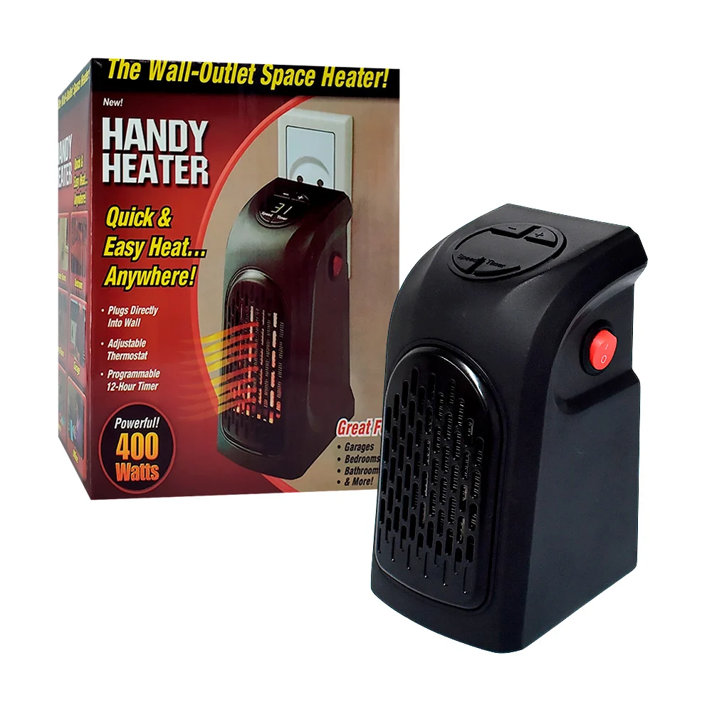 Calefactor / calentador eléctrico personal con temperatura ajustable, 400w / handy heater / qn-18 / cln