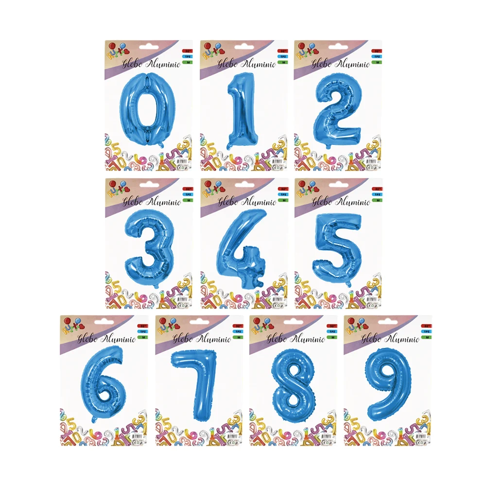 1pza globo efecto metálico de 32 pulgadas en forma de número, variedad de colores / qq-104 / qq-105 / globo aluminio