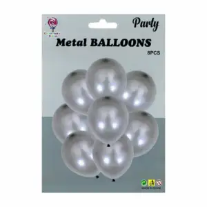 Paquete de 8 globos lisos golden swallow balloon con efecto metálico,…