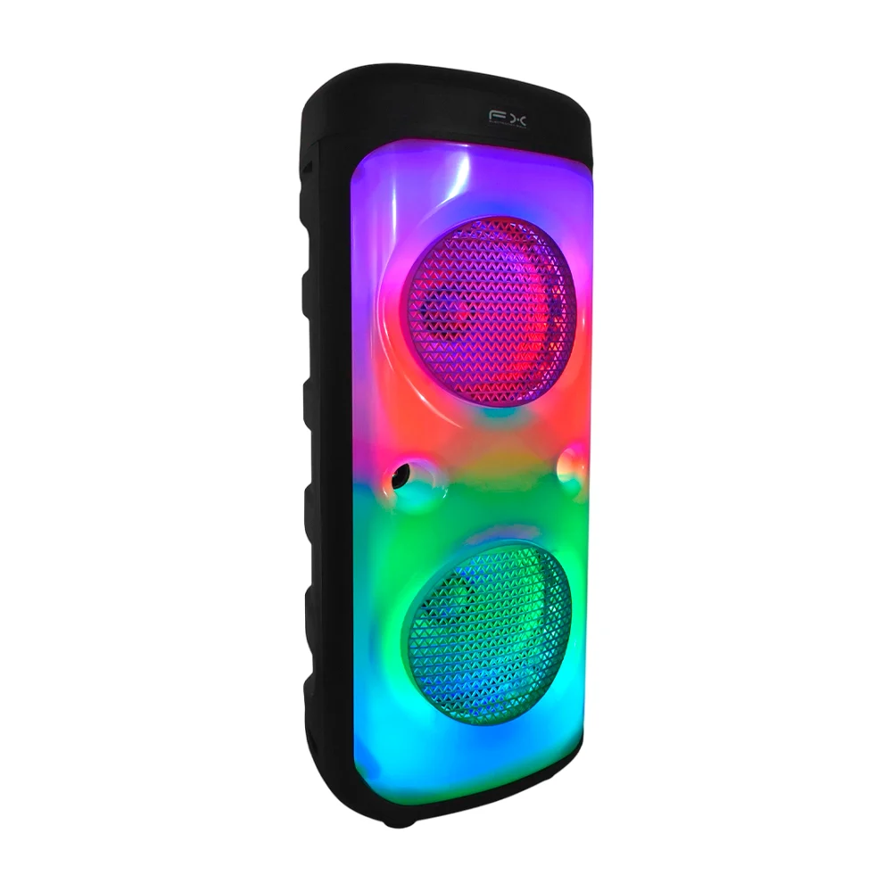 Bafle bocina recargable bluetooth fx de 12 pulgadas en forma rectangular con luces rgb, micrófono y control remoto, 2000w / qs-2804