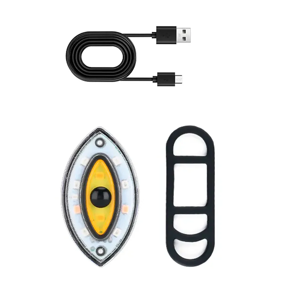 Lámpara led para bicicleta en forma de ojo con varios modos de luz y carga usb / qixun / usb bicycle tail light / qx-w17