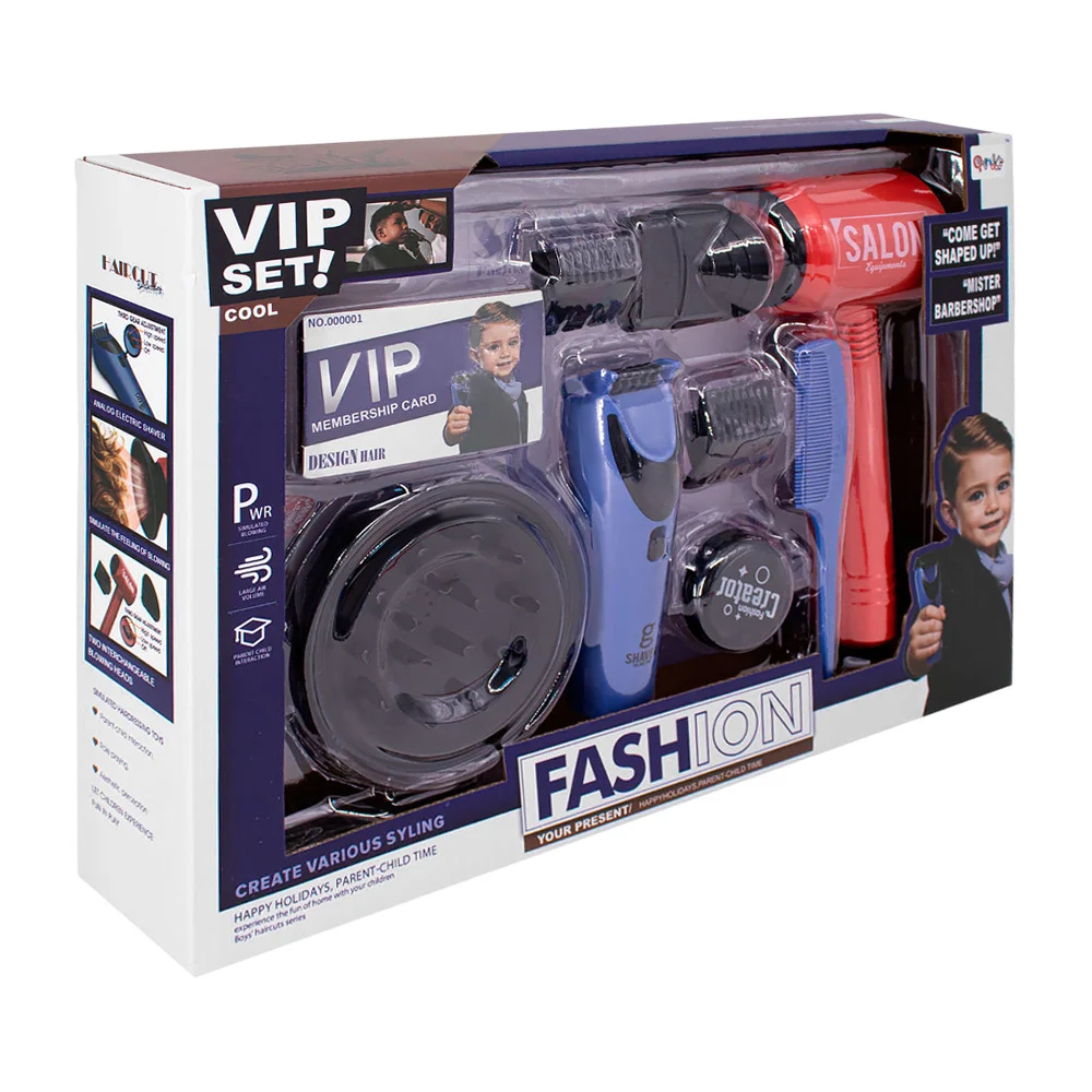 Kit de barberia temática infantil con variedad de accesorios diseño de juguete / fashion / barber shop / qy043
