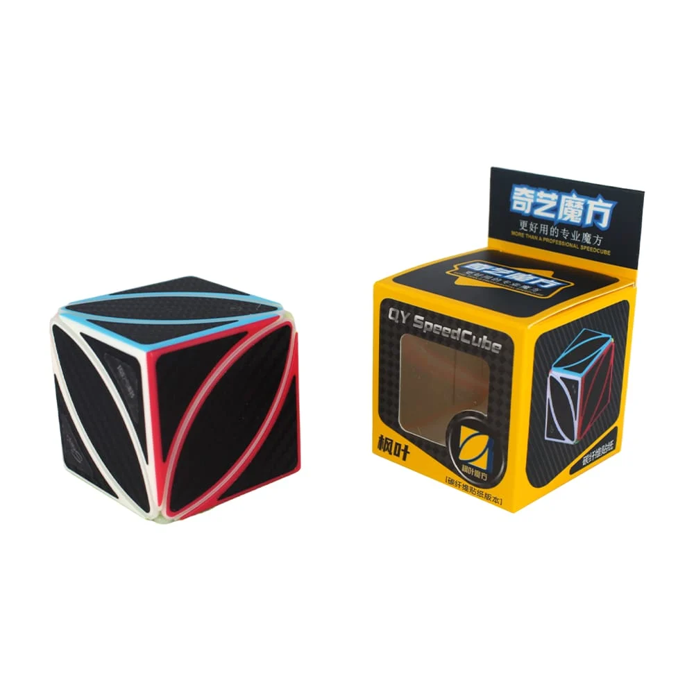 Cubo Rubik cuadrado ivy cube con fibra de carbono y colores neón qy speed cube / qy3008