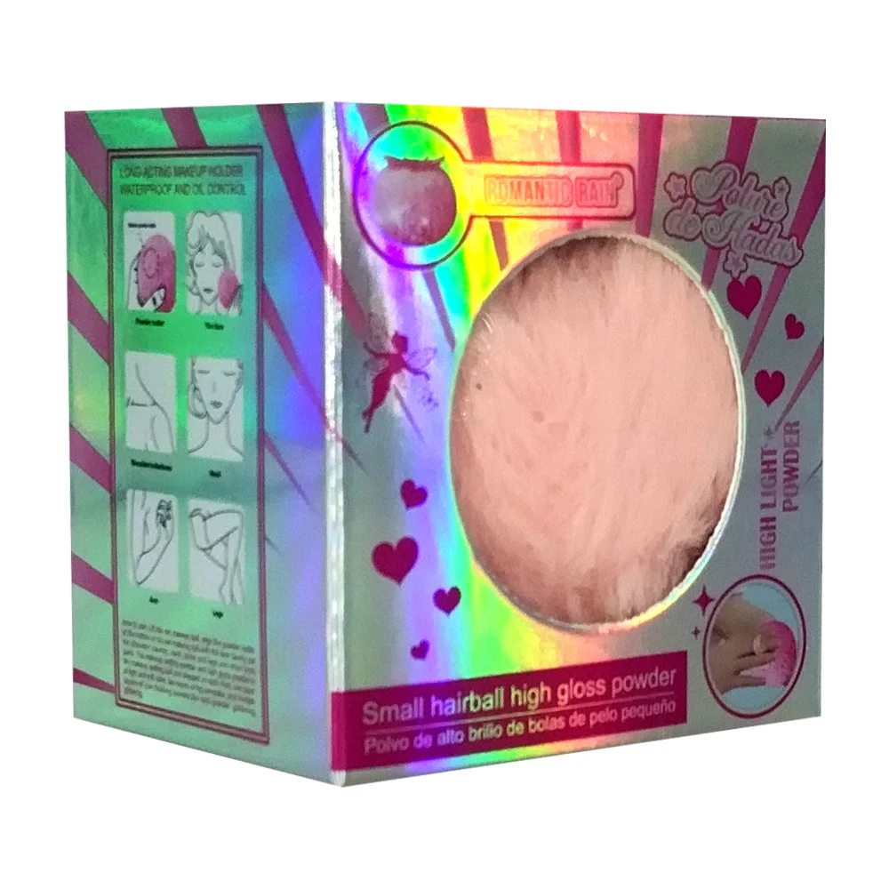 Polvo de hadas romantic rain, grande, pompón con agarradera en variedad de colores / r626