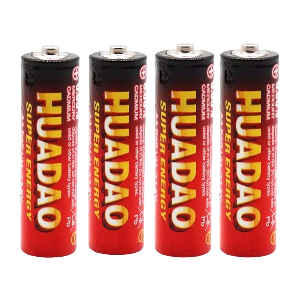 Blíster con 4 pilas huadao super energy doble a, 1.5v / aa um-3