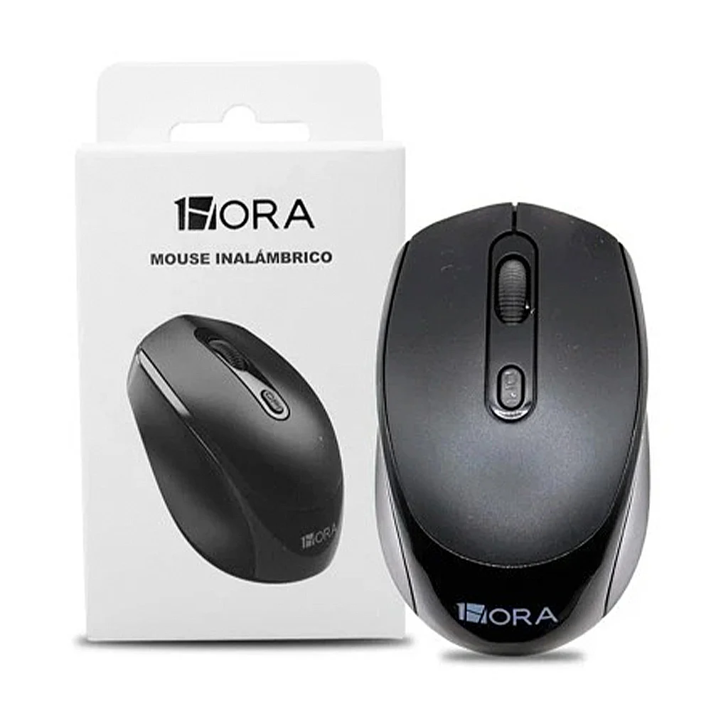 Mouse inalámbrico 2.4ghz de color negro con receptor usb / rat001