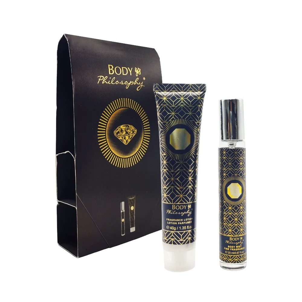 Set perfume en spray con fragancia de 20ml y loción con fragancia de 40g para hombre y mujer, variedad de aromas / body philosophy / rb04-4