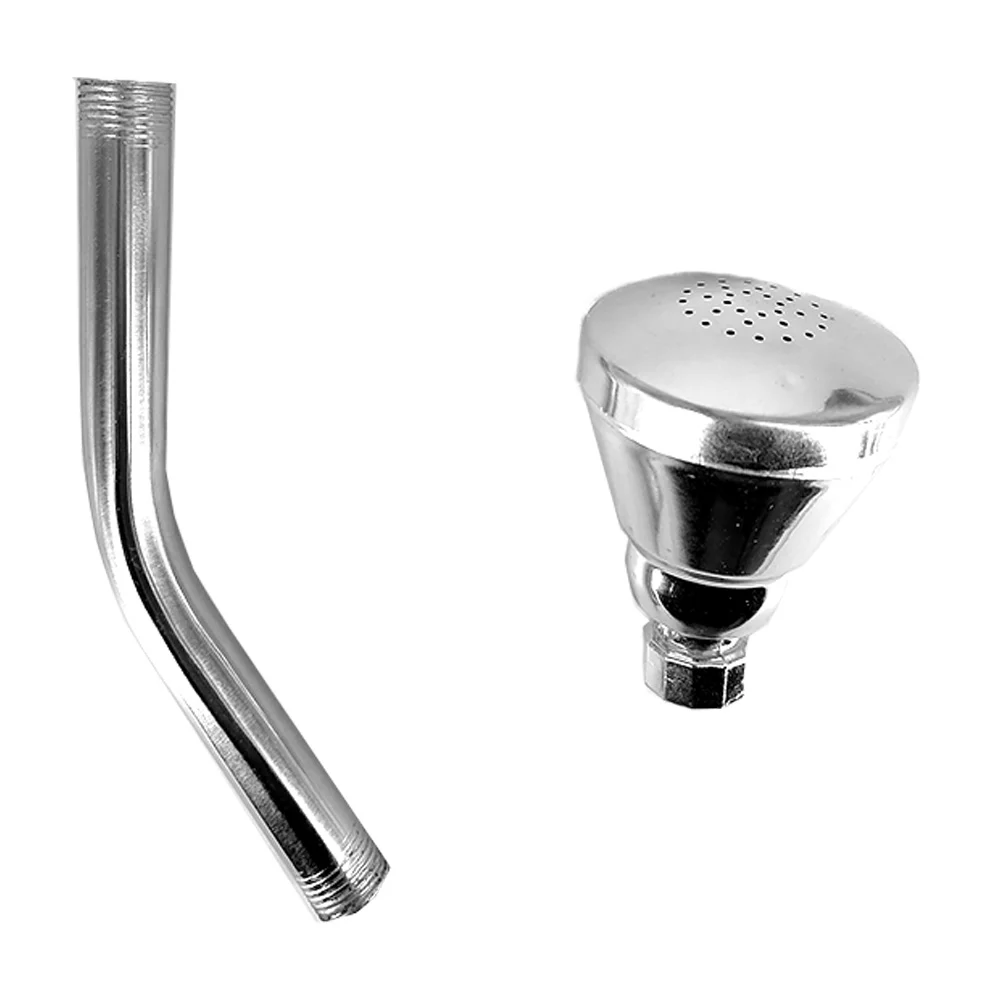 Cabezal redondo con brazo en tono cromado para regadera / productos azteca  – Joinet, image size:1000x1000