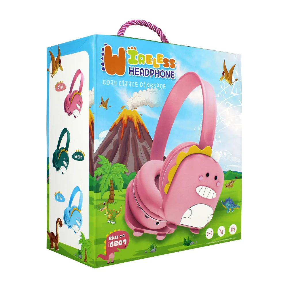 Audífonos de diadema inalámbricos con diseño de pequeño dinosaurio kawaii 12h de uso, variedad de colores / rkd6807 / s-08
