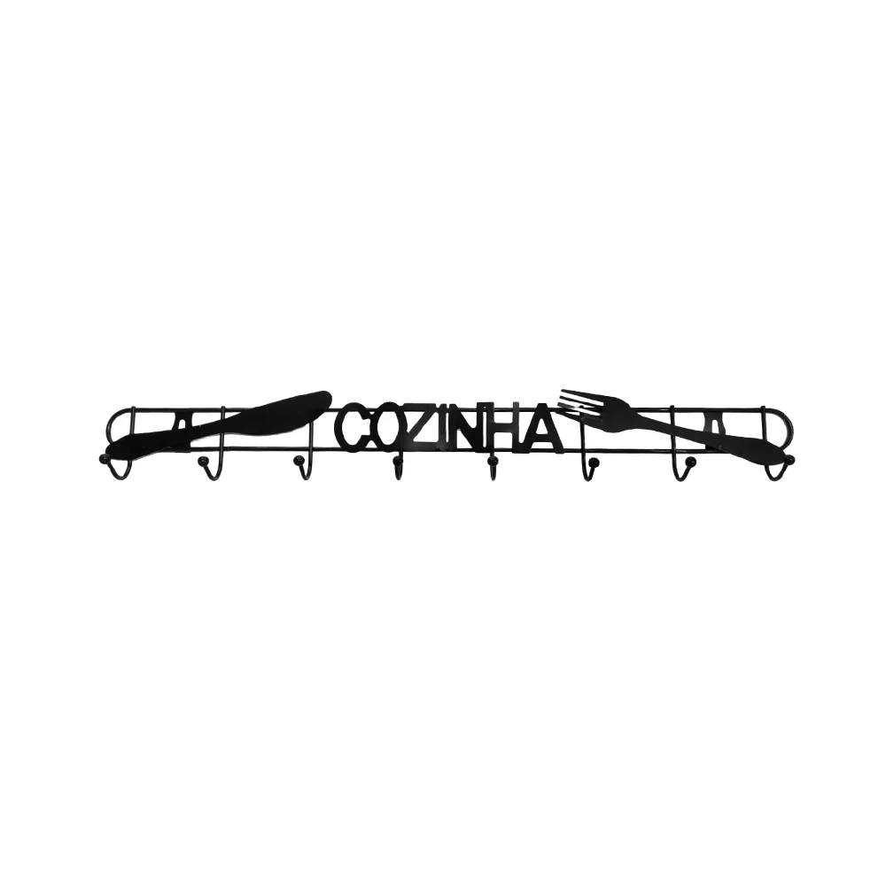 Perchero metálico con 8 ganchos para cocina, 47cm / cozinha / ro-0068