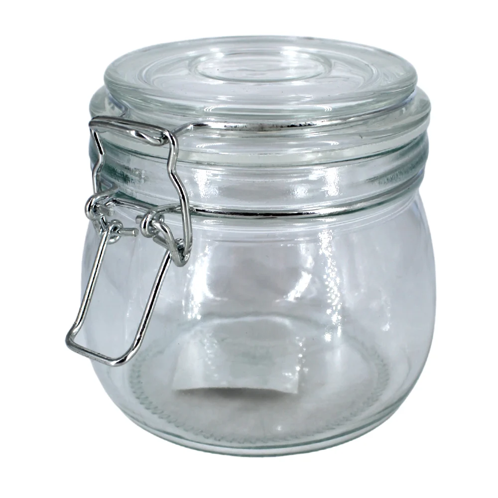 Tarro de cristal chico multiusos con tapa clip / ro-6502