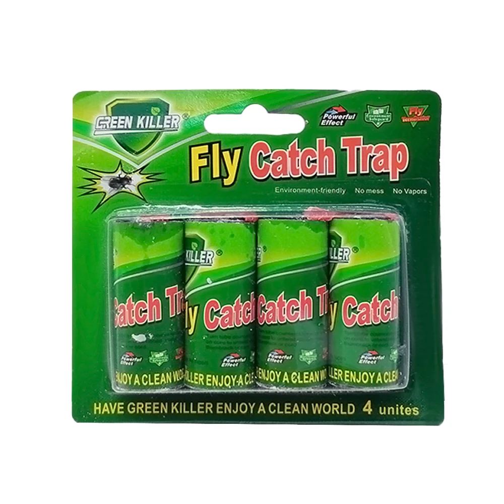 Blíster con 4 trampas pegajosas para moscas / fly catch trap / g882 / ro-c02