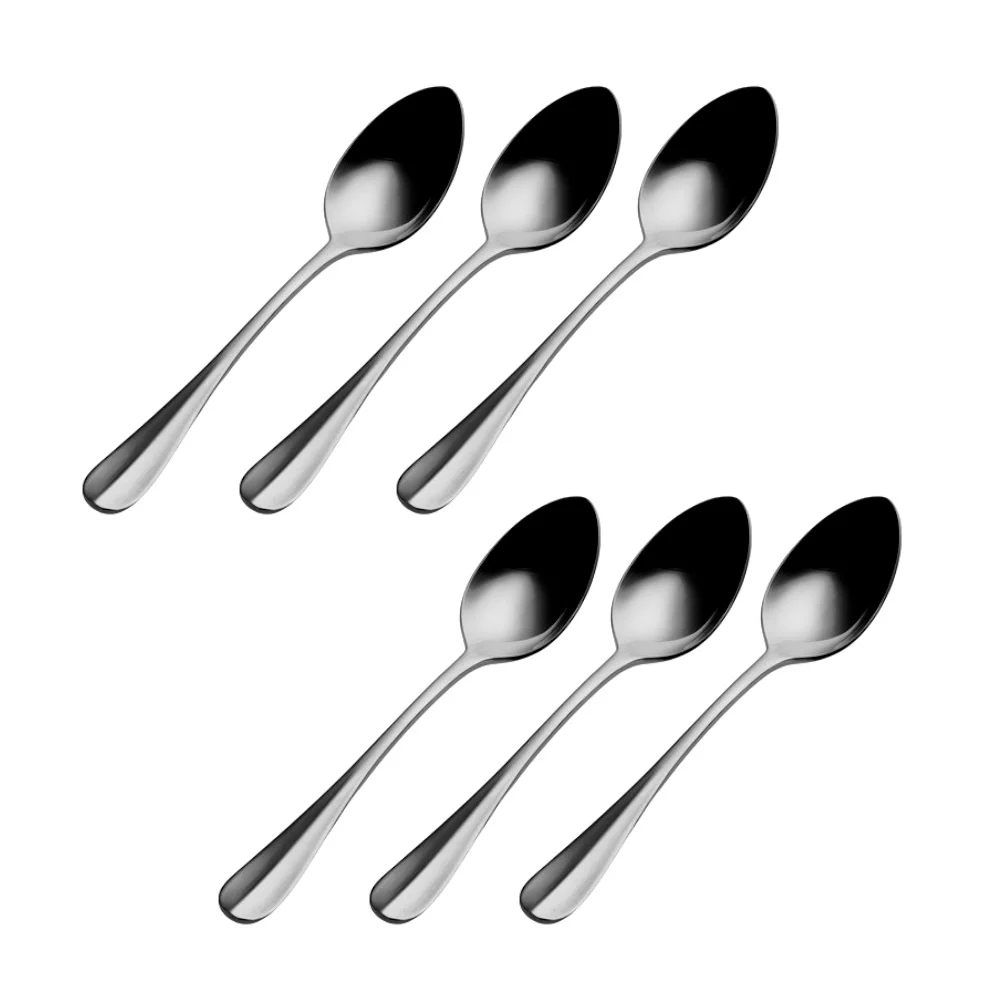 Paquete con 6 cucharas cafeteras metálicas / stainless steel