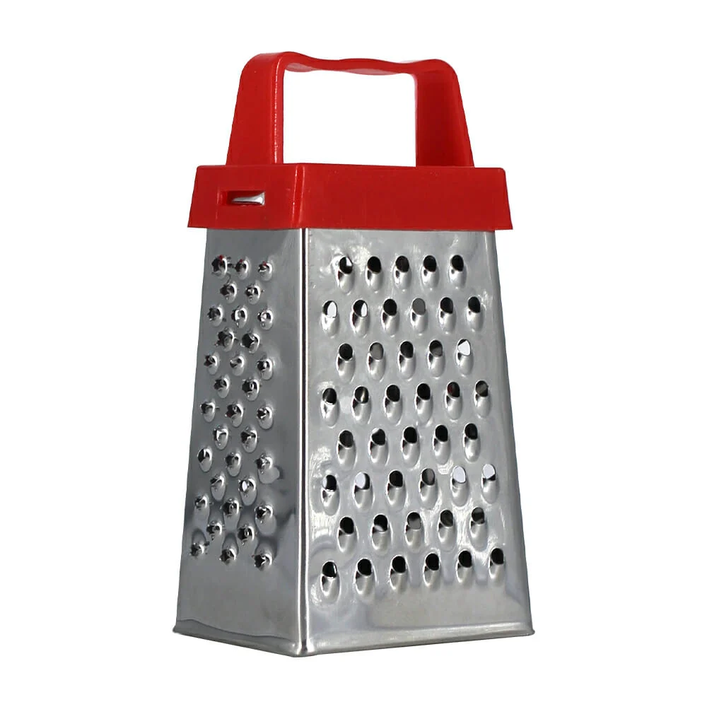 Mini rallador metálico con 4 tipos de rallado y agarradera de plástico / m-9