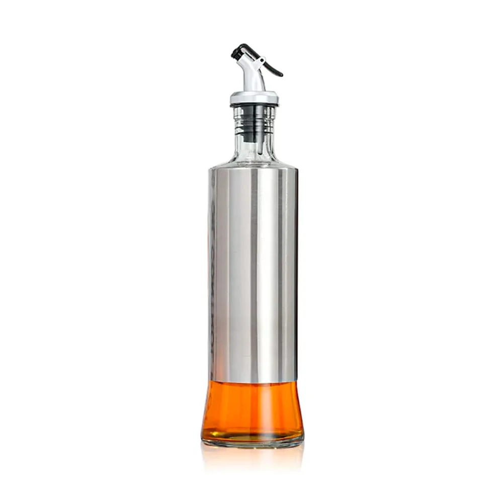 Botella de vidrio dispensadora de aceite de oliva con capacidad 500ml / glass oil control pot