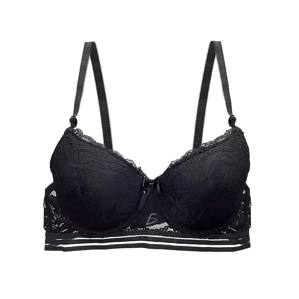 Brasier con encaje, tirantes ajustables y push up, variedad de colores y tallas / rop.36