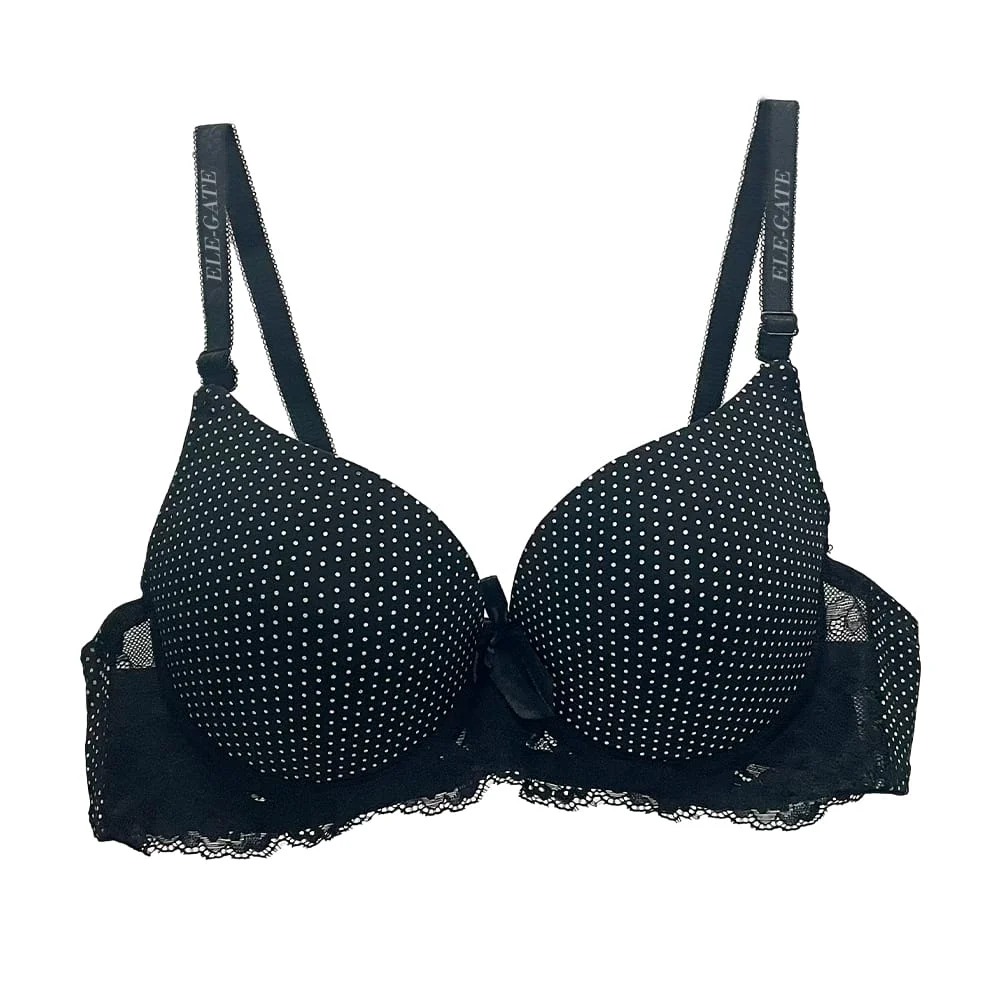 Brasier con diseño de puntos con espalda de encaje, variedad de colores y tallas / rop.38