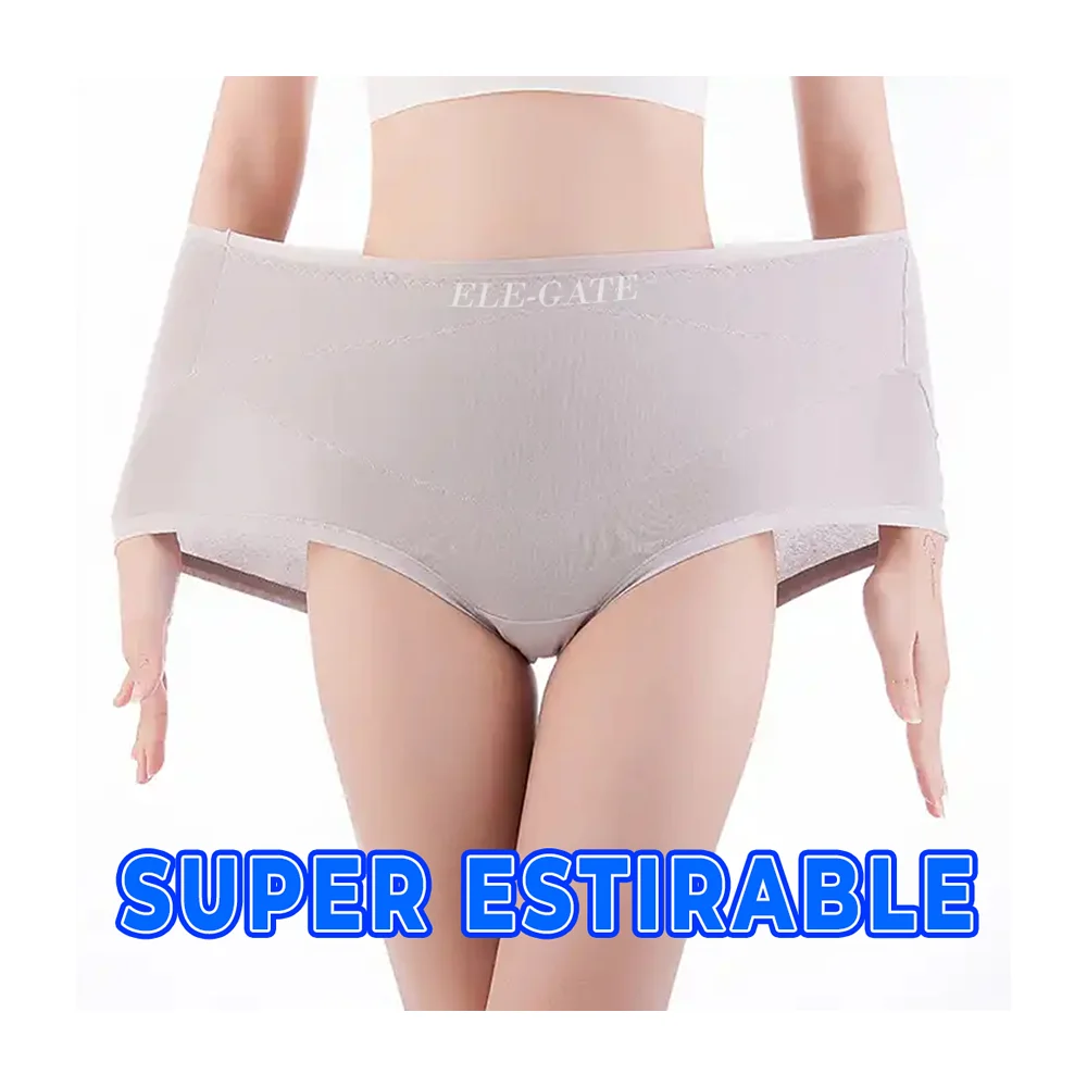 Ropa interior calzoncillo de algodón suave cintura alta para mujer, variedad de colores y tallas / rop.53
