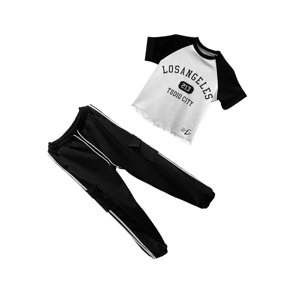 Conjunto deportivo con pants y playera de manga corta para dama, variedad de tallas / rop.80