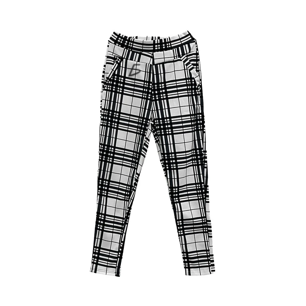 Pantalón leggins casual de corte alto con diseño de cuadros para dama, variedad de colores y tallas / rop.84