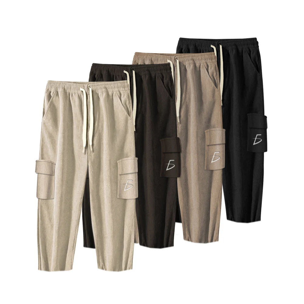 Pants térmico tipo cargo con forro aborregado con diseño en colores otoñales / rop.89