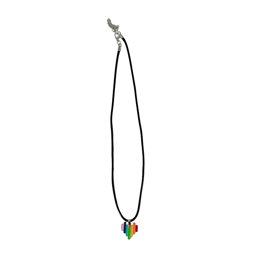 Collar de lazo tejido en color negro con dije en forma de figura y multicolor, variedad de diseños / 1014