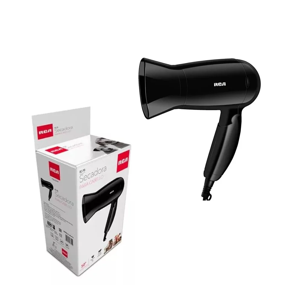 Mini secadora plegable para el cabello con 2 ajustes de temperatura / rc-p8