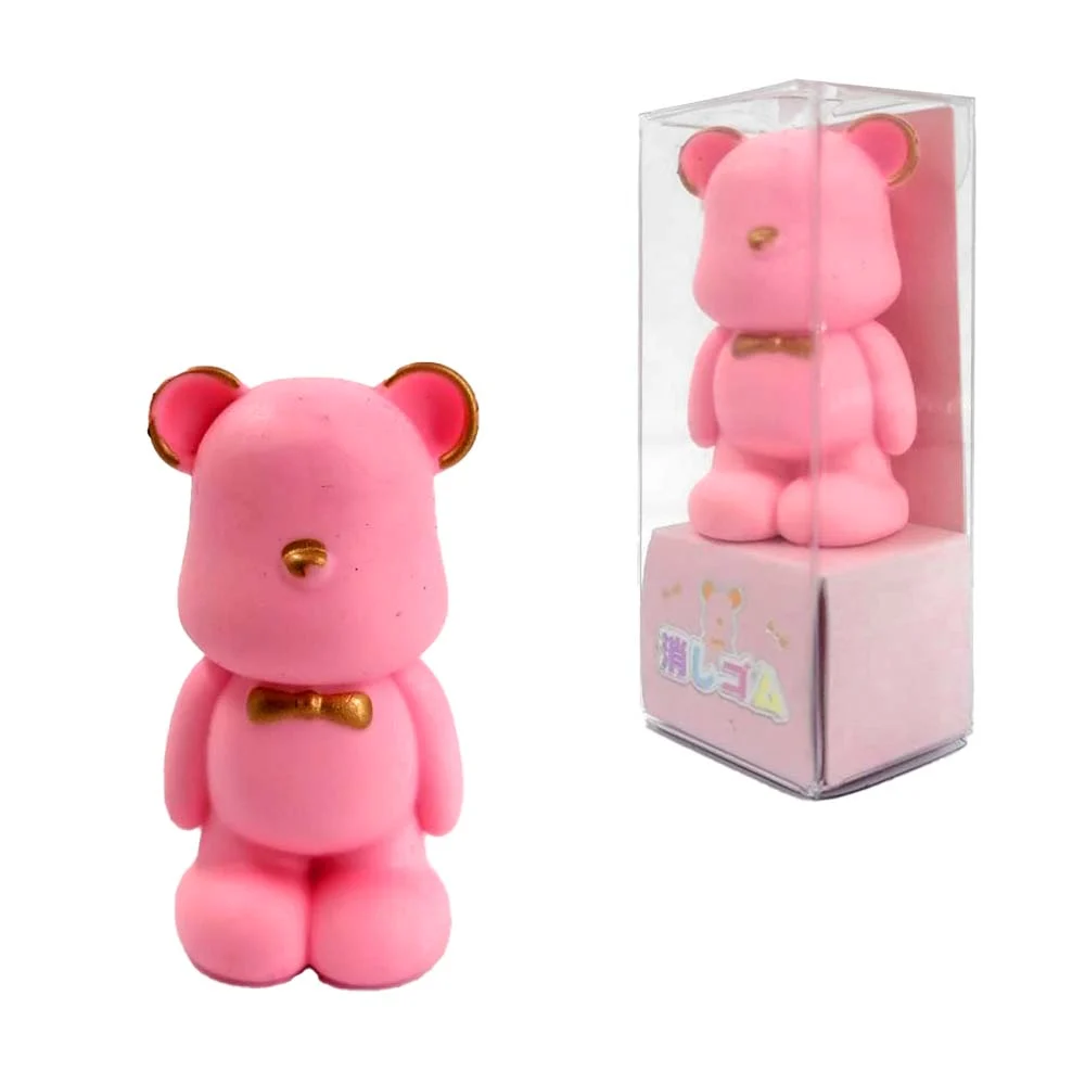 1pza Borrador goma de borrar en forma de oso, 5cm, variedad de colores / s-9171