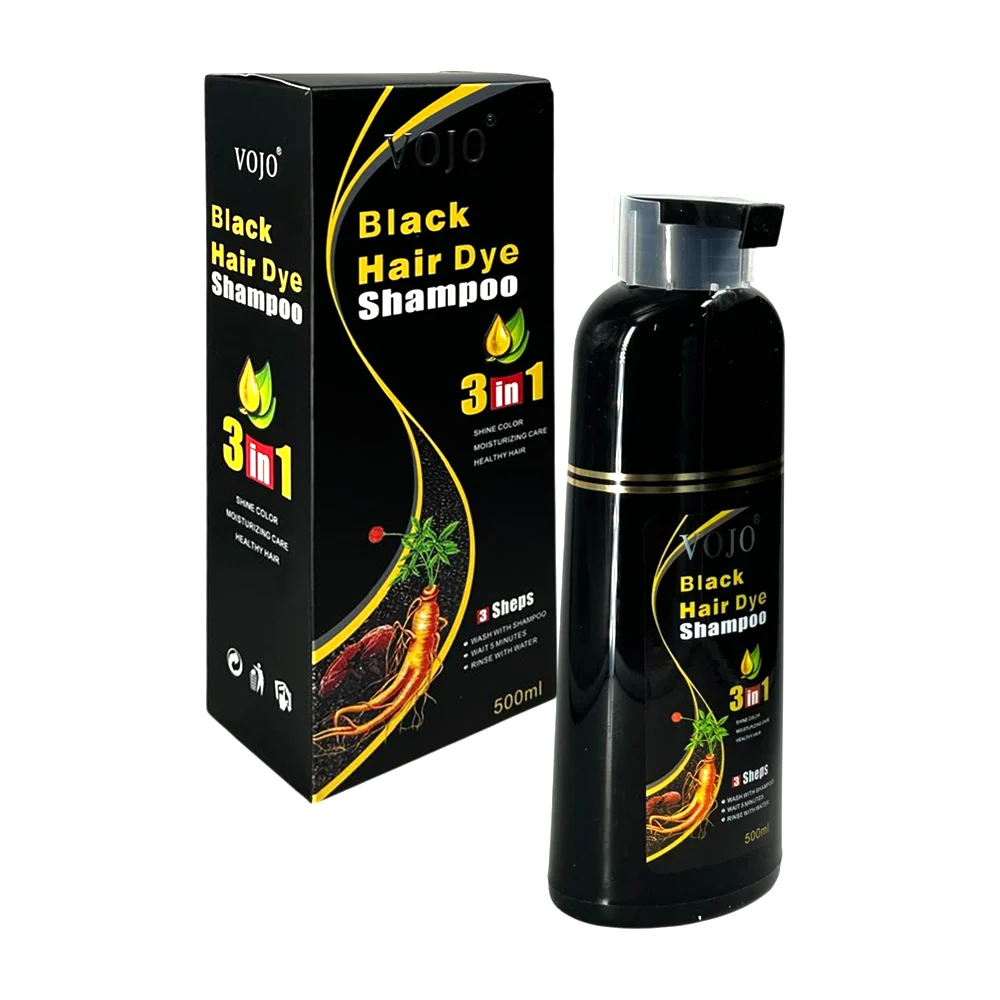 Shampoo hidratante 3 en 1 con extracto de jengibre, tinte con extractos naturales, 500ml, variedad de tonos / vojo / hair dye / vg-tt01 / vg-tt02 / vg-tt03