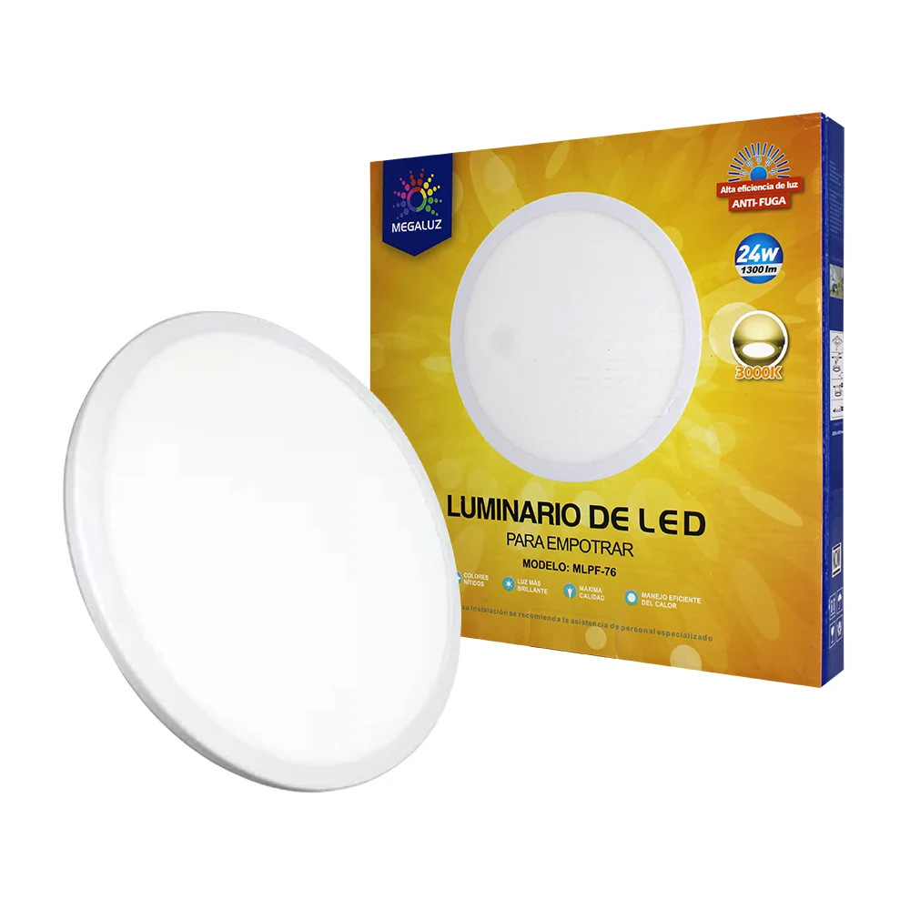 Lámpara de techo empotrable, luz blanca, 24w / mlpf-76