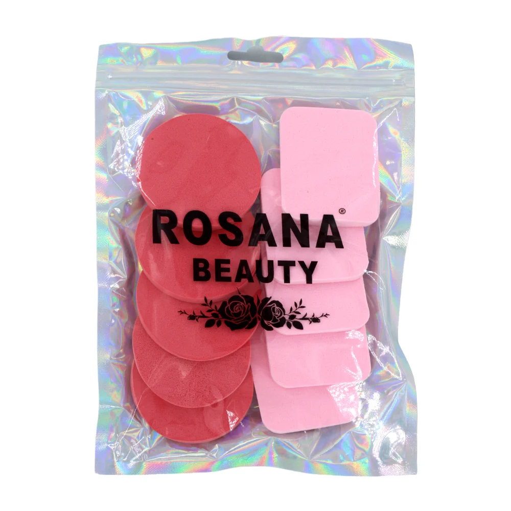 Paquete con 10 esponjas aplicadoras de maquillaje, variedad de colores / rosana beauty