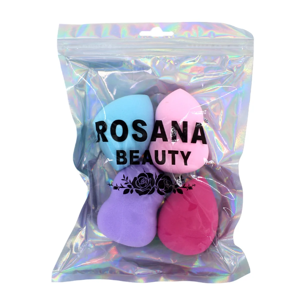 Paquete con 4 esponjas beauty blender aplicadoras de maquillaje, variedad de colores / rosana beauty