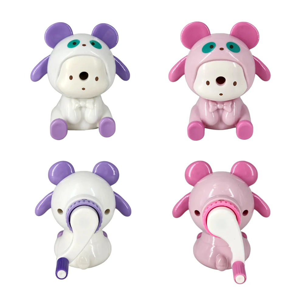Sacapuntas manual para escritorio con diseño de niño con disfraz de panda, variedad de colores / ps7930