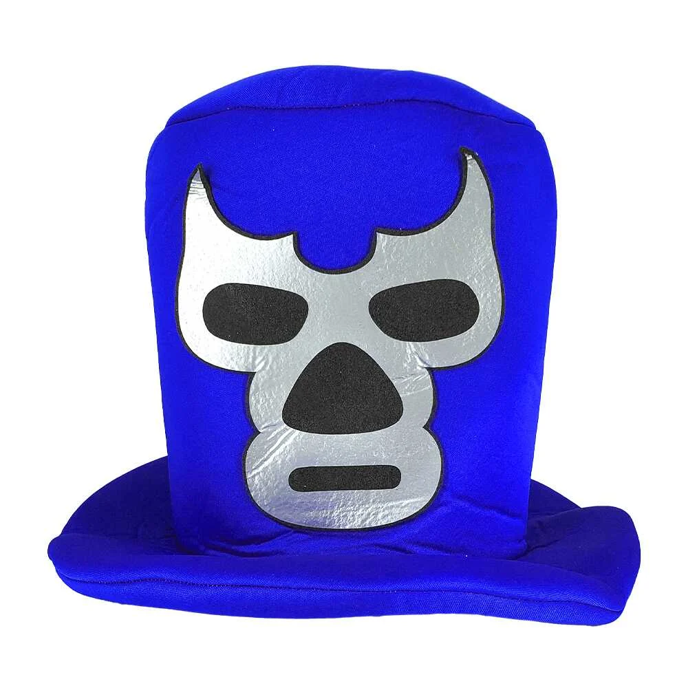1pza Sombrero grande para fiesta con diseño de mascara de luchador blue demon