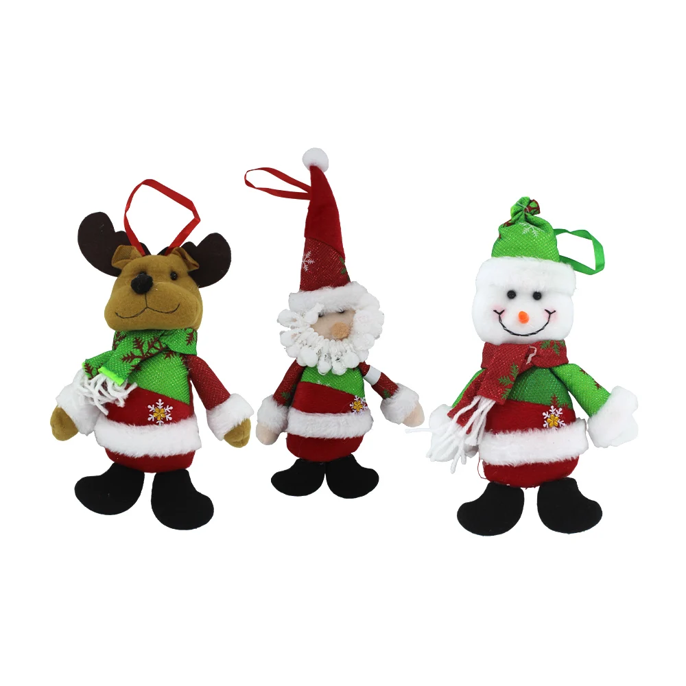 1pza Adorno de peluche navideño con colgante y diseño de santa claus, muñeco de nieve o reno, 20-30cm / sd-2250